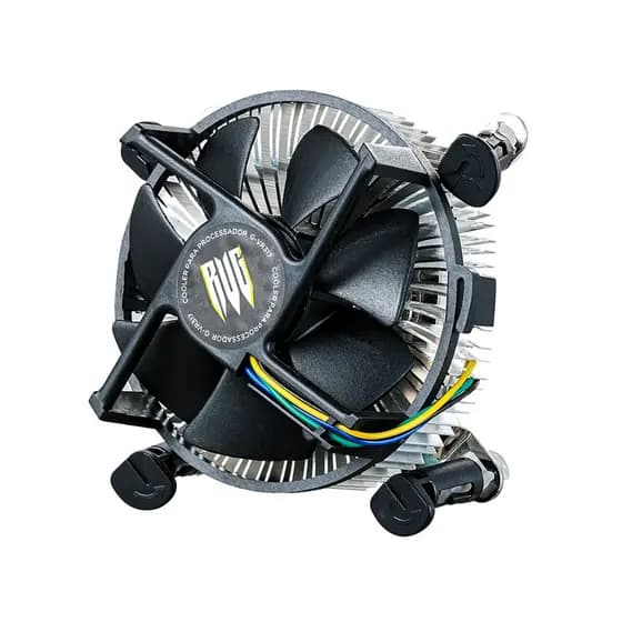 Cooler Processador Intel LGA 775 1156 1155 1150 1151 Silencioso 2400RPM 4Pinos CPU Gamer Black PC