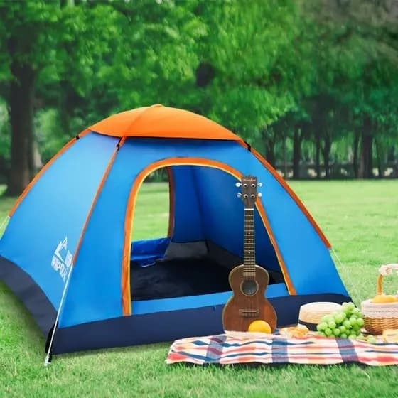 Barraca Camping Iglu 2/4 Pessoas 200*200*135cm Portátil A Prova D'Água Acampamento Camping Praia
