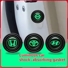 10 Pcs Almofada De Silicone Anticolisão Para Porta De Carro/Proteção À Prova De Soundproof/Silencioso/Junta/Acessórios Auto Logotipo Luminoso