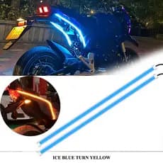 2 Peças de Luzes LED DRL para Motocicleta, Luzes Diurnas, Faixa de Luz Traseira, Sinalizador de Direção à Prova d'Água,