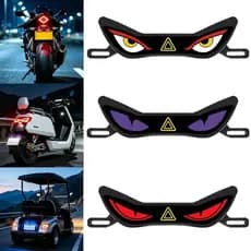 1 Peça Luz de Placa de Motocicleta Demon Eye, Luz de Advertência Traseira Brilhante