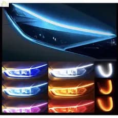 Barra de Luz LED Ultra Brilhante para Carro, Luz Diurna de Duas Cores para Motocicleta e Carro