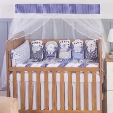 Kit Berço 11 Peças Amiguinhos Specialle Bebê Menino Menina Enxoval Completo Americano Algodão Protetor Quarto Safari