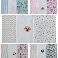 Kit Cueiro Grande para Bebê 3 peças Estampado