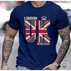 Camiseta Premium LONDON UK algodão fio 30.1 envio rápido