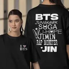 Camiseta Unissex Banda Bts Grupo Kpop Coreano Bt21 Boys Boy I Love Show Fãs 10