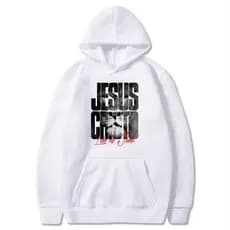 Blusa Moletom Capuz Bolso "Jesus Cristo Leão de Juda" Varias Cores