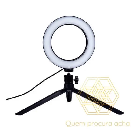 Hing Light de Mesa Iluminador com Tripé 6 Polegadas 16cm de Diâmetro Ring Light