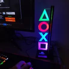 Luminária de Mesa Gamer LED Playstation Xbox Nintendo