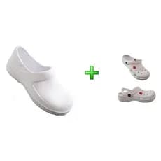 Kit Sapato Enfermagem Profissional e 1 Sandália Babuche