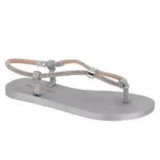 Sandália Chinelo Rasteirinha Feminino Beira Rio Aurora Boreal com Strass