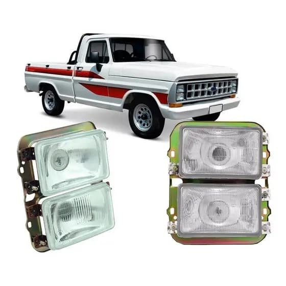 Farol Ford F1000 F4000 1985 Á 1992 Lado Direito - Envio Imediato