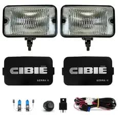 Kit Farol Milha Capa Cibie Serra Ii 2 Auxiliar Opala Chevette Fusca Universal Chicote Botão rele