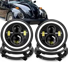 Par 2 Farol Angel Eye Led Constelation Defender Fusca Jeep