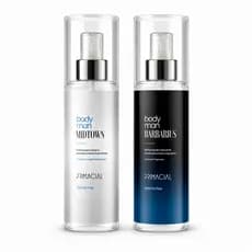 KIT BODY SPLASH MASCULINO BARBARIUS E MIDTOWN 200ML - PRIMACIAL PERFUME FRESCO AMADEIRADO