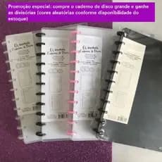 Caderno de disco grande (tipo Caderno Inteligente) grátis abas divisórias