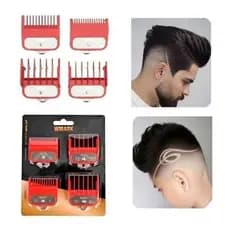 Kit 4 Pentes Guia Disfarce Premium Wmark Para Maquina De Corte Profissional Degrade Acabamento