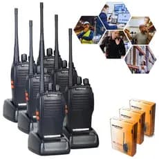 Kit 6 Radios Comunicador Baofeng 777s 12km 16 Canais Original
