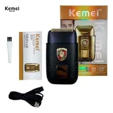 Barbeador Shaver Profissional Masculino Kemei T93 Bivolt 110v 220V Recarregável Portátil Acabamento