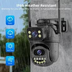 Camera Externa Ip a Prova D'água Wifi Dupla 2 Em 1 Com Visao Noturna C/ Infravermelho YOOSEE