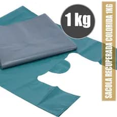 Sacola Plástica Recuperada Coloridas pct 1KG todos tamanhos