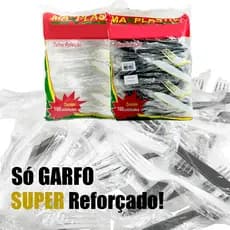 100 SÓ GARFOS REFORÇADOS EM SACHE, BRANCA OU PRETA, DESCARTAVEL, CHURRASCO