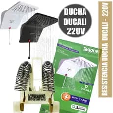 RESISTENCIA DUCHA MODELO DUCALI  E DUCALI ELETRONICO ZAGONEL 220V OU 127V