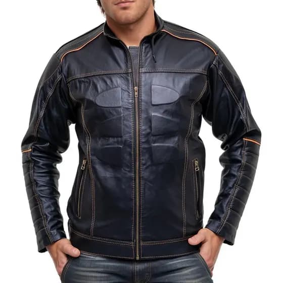 Jaqueta de Couro Legítimo Harley - Masculino e Femino