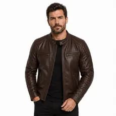 Jaqueta Masculina de Couro Legítimo Premium - Modelo Iron