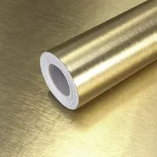 Adesivo Vinilico Impermeavel HD Metalico Escovado Ouro