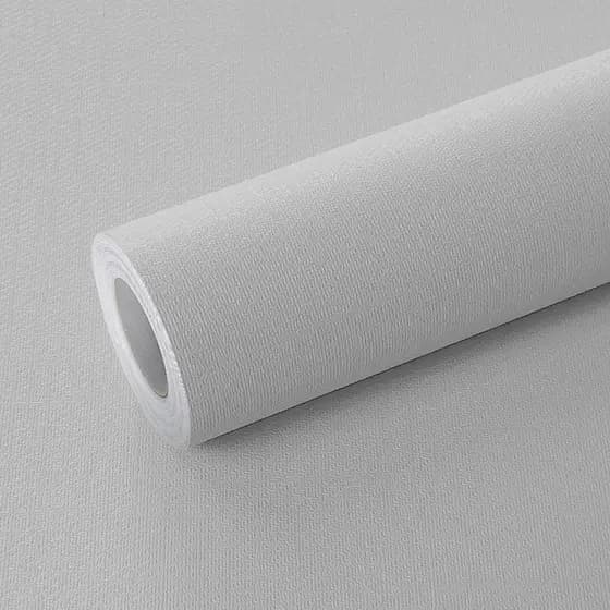 Papel de Parede Cinza Suave Linho 5M Texturizado Lavavel