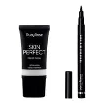 Kit Primer Facial Ruby Rose Skin Perfect HB8086 + Caneta Delineadora Professional Ruby Rose Hb090