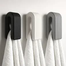 3 Ganchos de Toalha Premium | Porta Toalha em PLA | Decoração Moderna para Banheiro