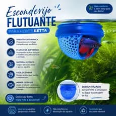 Esconderijo Flutuante para Peixes Betta Toca para Aquário Cama Folha Descanso Aquarismo Decoração Moderno