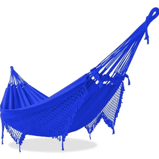 REDE DE DESCANSO DORMIR CASAL AZUL ROYAL GRANDE PERNAMBUCANA GIGANTE NATA