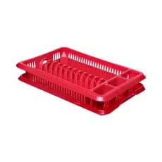 Escorredor para Pratos de Plástico com Bandeja New Plastic 42x29x8,5cm