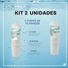 Kit 02 Filtro Vela Refil Purifika para Purificadores de Água