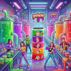 Slime Gelelé Torre 330g Dos Rosa Youtubers 5 Cores