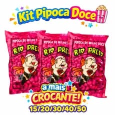 KIT 15/20/30/40  Pipoca Doce Rio Preto Kit 20 g/Dia das Crianças/Doces/Festa Junina Aniversario Infantil