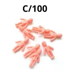 KIT 100  Mini Bonecas Pelada Para Sacolas Surpresas Brinquedo Para Lembrancinha Maquetes - Chá De Bebe - XAXA natal