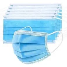Máscara Descartável De Proteção Facial Tripla Cx C/ 50 Pçs Azul