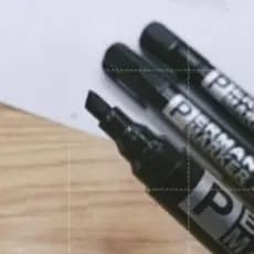 Canetão Marcador De Texto Permanente Cor Preto
