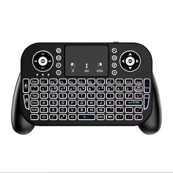Mini Teclado Wireless com Touchpad Ergonômico - 2.4G USB - Design Conforto para TV Box Smart TV PC - Teclado Compacto