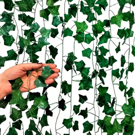 120 Metros Hera Verde Planta Artificial Trepadeira Ramas Folhagem Pendente