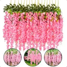 Kit 12 Ramos De Flores De cerejeiras Artificiais Permanente Grande Pendentes Para Decoração