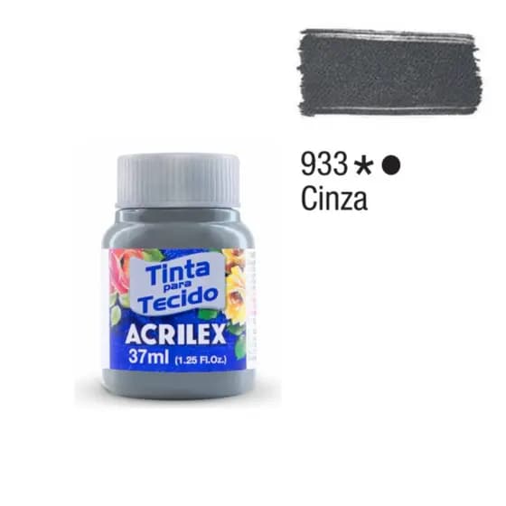 Tinta Acrílica Fosca 37ml 933 Cinza Acrilex