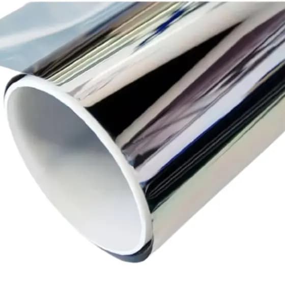 Película Insulfilm Prata Espelhada 50cm largura x 1m - 5m de comprimento para vidros