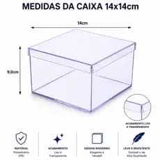 Caixa Acrílico - Lembrancinha - 2 Unidades - Caixa 14x14