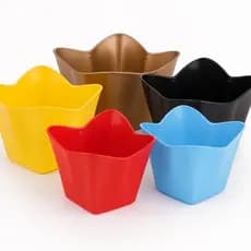 Mini Cachepô Quadrado - Plástico - Vaso - Lembrancinha - Festa