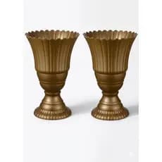Vaso Real - Vaso Decorativo - Luxo - Centro de Mesa - Plástico - Vaso 20 cm - 2 unidade